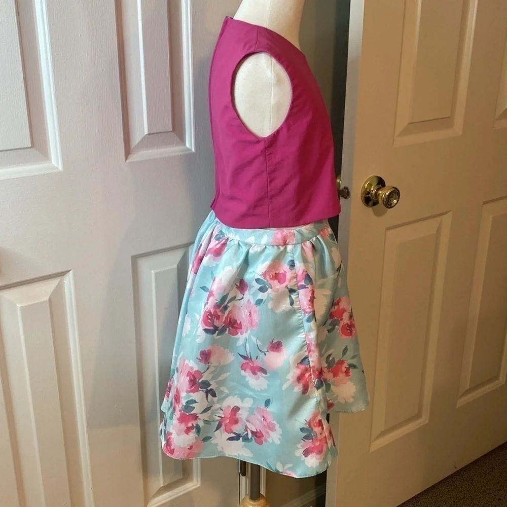 Custom Made Zippered Back Top & Floral Skirt- NEW